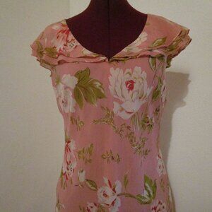 Coldwater Creek Size 10 Cape-collar silk slip dress